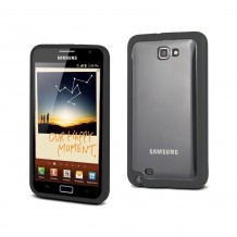 Coque Muvit bimatiere noire + film pour Samsung Galaxy Note i9220