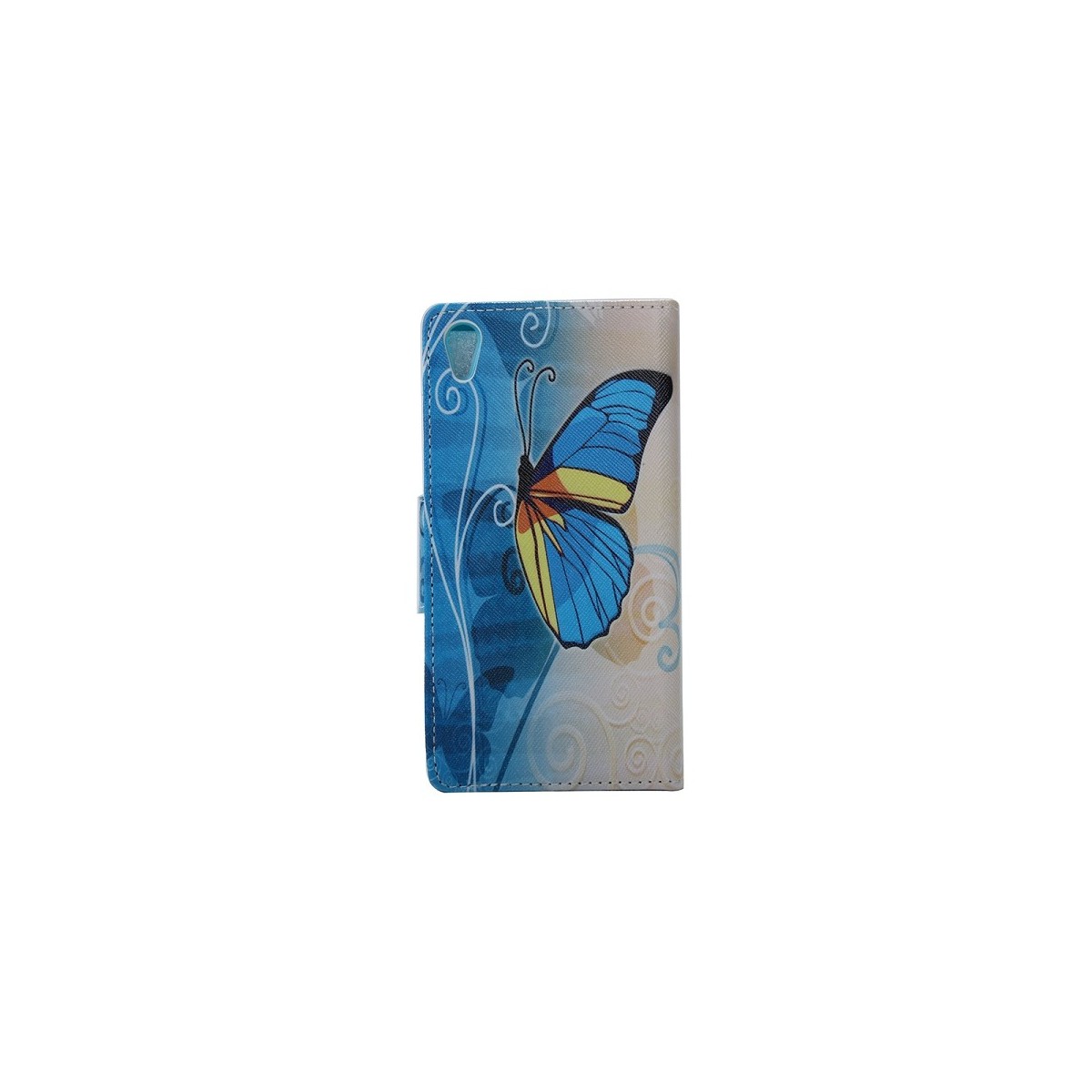 Etui Sony Xperia Z5 Premium motif Papillon Bleu et Jaune - Crazy Kase