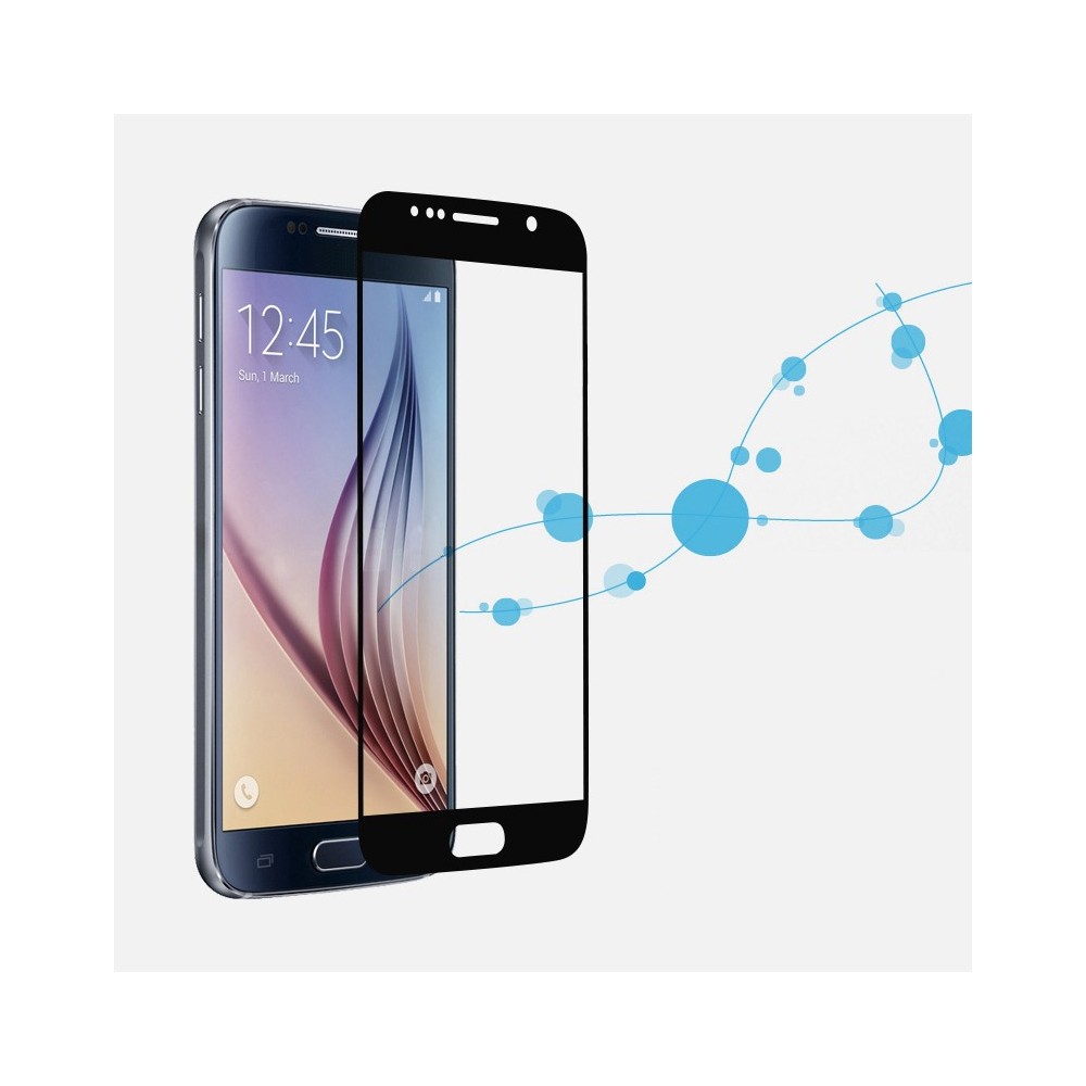 Film Galaxy S6 protection écran verre trempé contour noir