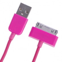 Câble de charge et de syncronisation rose pour iPhone/iPad/iPod