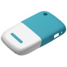 Coque BlackBerry bi-matière blanche/turquoise ACC-32920-201 pour Blackberry Curve 8520/9300