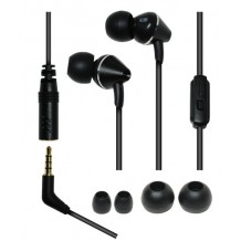 Kit piéton stéréo mains-libres noir compatible tous les téléphones équipés d'une sortie Jack 3.5 mm