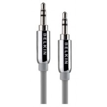 Câble Belkin à double connectiques Jack 3.5 mm mâles pour Apple iPhone/iPod/iPad
