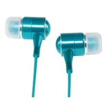 Casque intra-auriculaire Colorblock stéréo finition métal Blue Lagoon