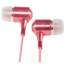 Casque intra-auriculaire Colorblock stéréo finition métal Bubble Gum