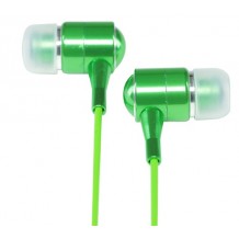 Casque intra-auriculaires Colorblock stéréo finition métal Acid Green