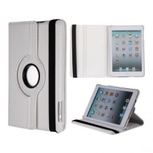 Housse cuir blanche rotative 360 degrés pour Apple iPad Mini