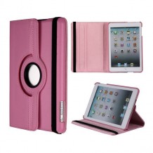 Housse cuir rose clair rotative 360 degrés pour Apple iPad Mini