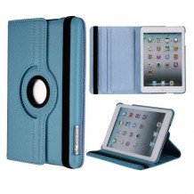 Housse cuir bleue rotative 360 degrés pour Apple iPad Mini