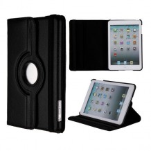 Housse cuir noire rotative 360 degrés pour Apple iPad Mini