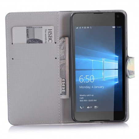 Etui Microsoft Lumia 650 motif Plage, île et palmiers avec Ancre - Crazy Kase