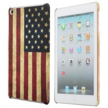 Coque plastique motif drapeau USA vintage pour Apple iPad Mini