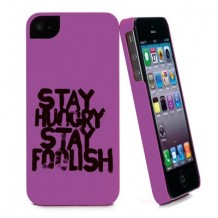 Coque Muvit violette stay hungry stay foolish pour Apple iPhone 5