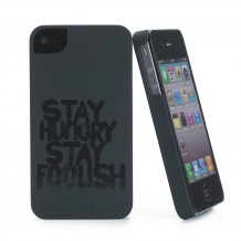Coque Muvit noire stay hungry stay foolish pour Apple iPhone 5