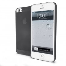 Coque Muvit iMatt ultra fine noire fumée pour Apple iPhone 5