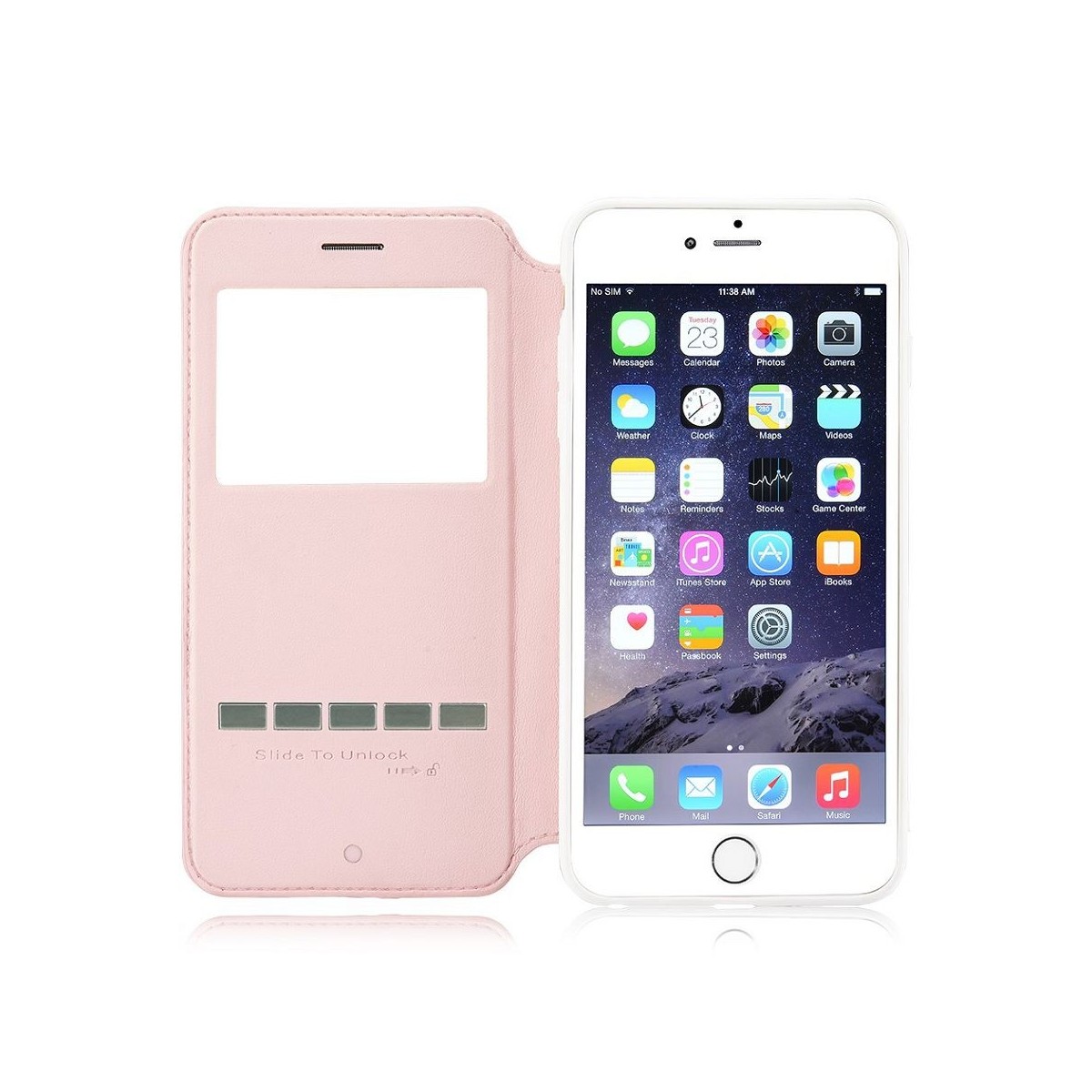 Etui iPhone 6 Plus / 6S Plus Rose avec fenêtre - G-Case