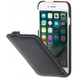 Etui iPhone 7 ultraslim noir en cuir véritable - Stilgut