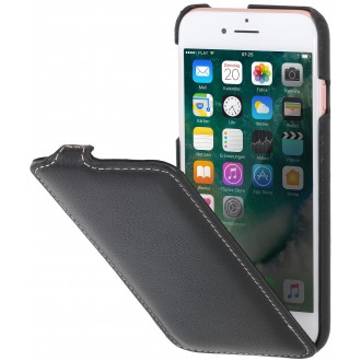 Etui iPhone 7 ultraslim noir en cuir véritable - Stilgut