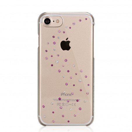 Coque iPhone 7 Milky Way Rose Sparkles Strass Cristal et Rose Swarovski - Bling My Thing