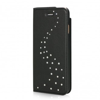 Etui iPhone 7 Primo Milky Way Pure Brillance en cuir véritable et strass Swarovski - Bling My Thing