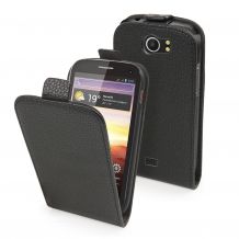 Etui Muvit slim S grainé noir + pour Wiko Cink King