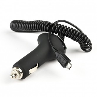 Chargeur allume-cigare câble extensible Micro USB Noir - Muvit