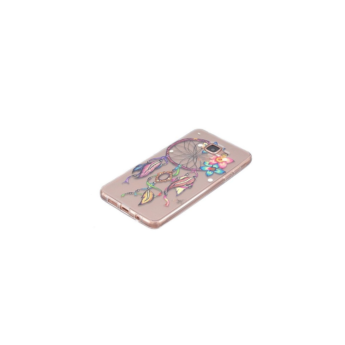 Coque Galaxy A5 (2016) Transparente souple motif Attrape Rêves Coloré et Fleurs - Crazy Kase