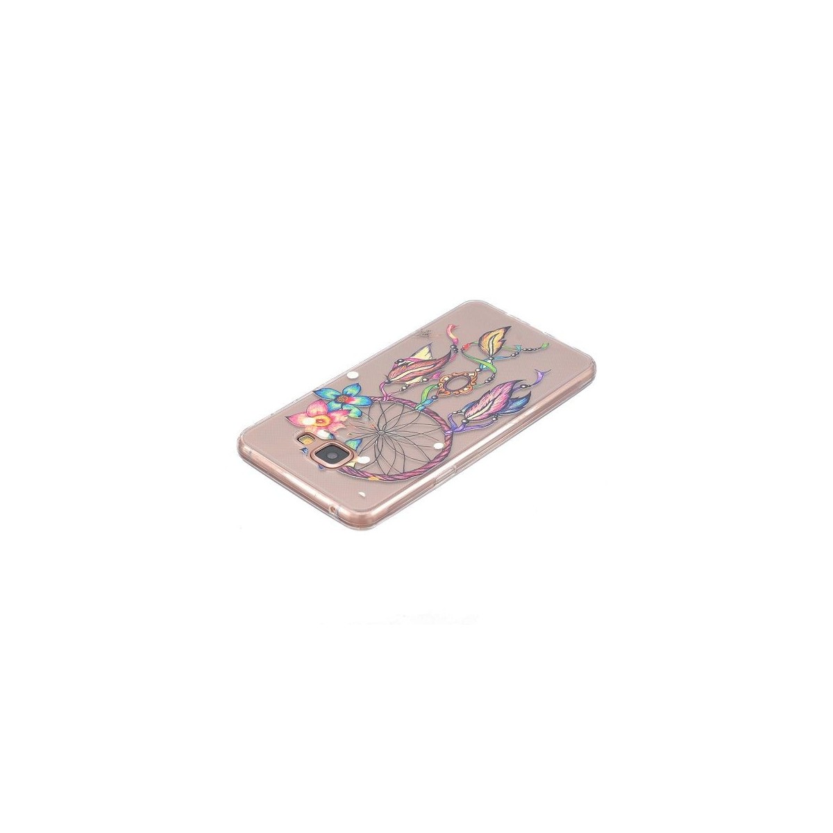 Coque Galaxy A5 (2016) Transparente souple motif Attrape Rêves Coloré et Fleurs - Crazy Kase