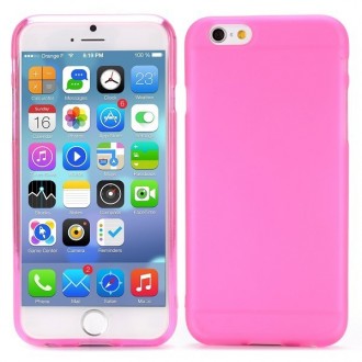 Coque iPhone 6 / 6S Rose transparente souple - Crazy Kase
