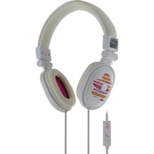 Casque stéréo Agatha Ruiz blanc avec fleur