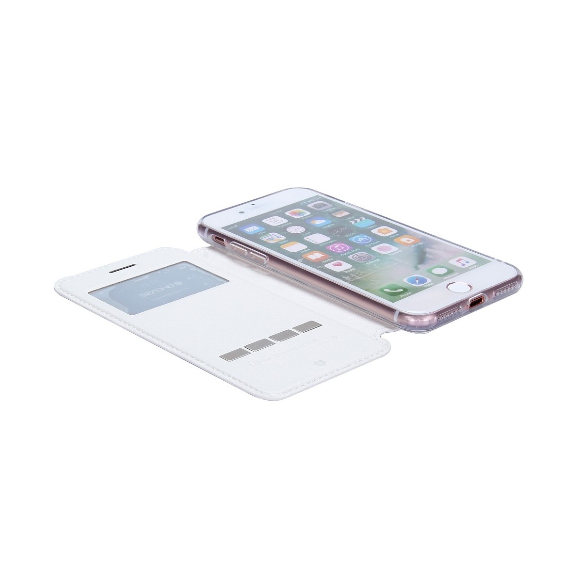 Etui iPhone 7 Blanc avec fenêtre - G-Case