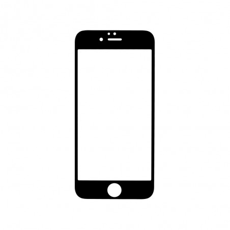 Film iPhone 6 / 6S protection écran verre trempé contour Noir - X-one