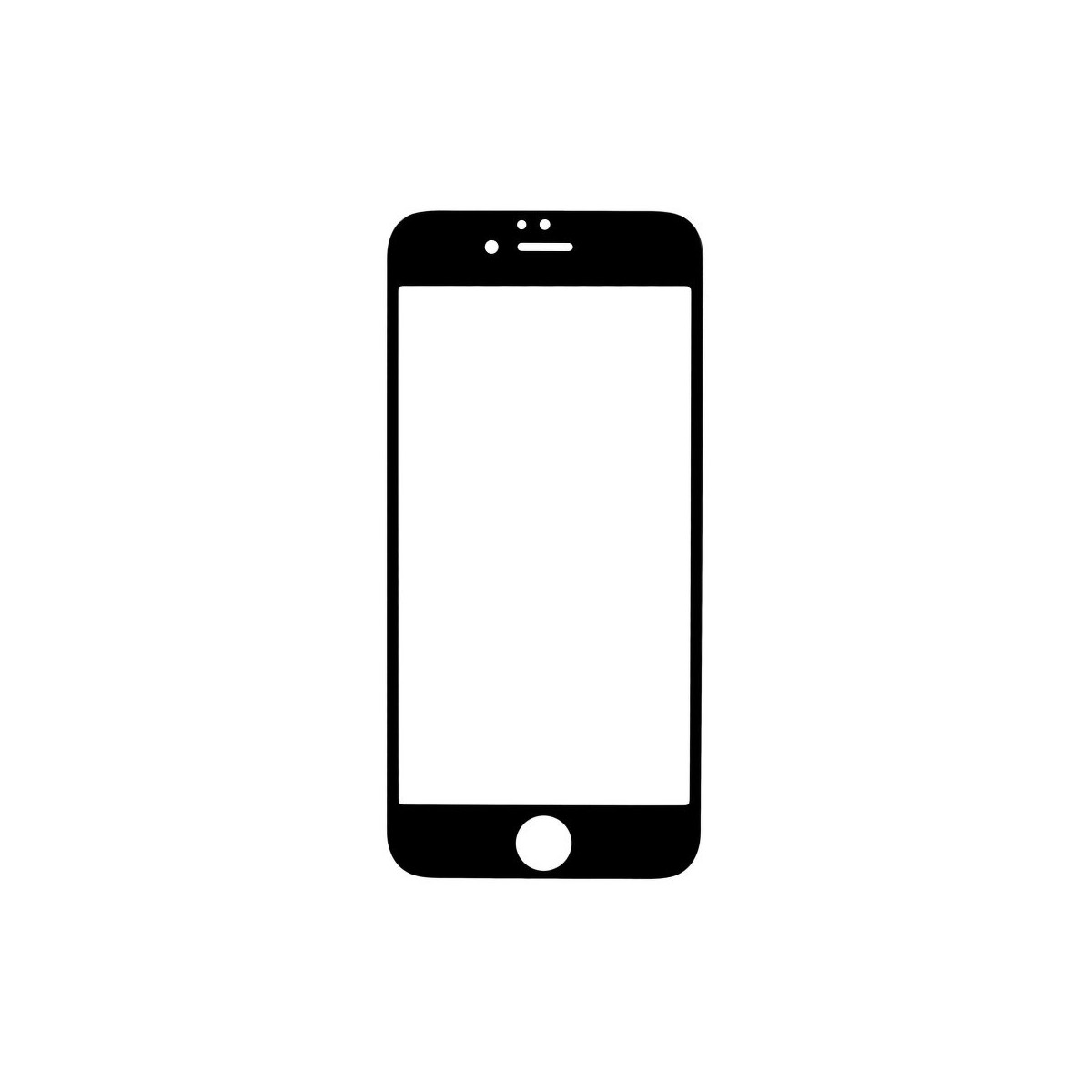 Film iPhone 7 protection écran verre trempé contour Noir - X-one