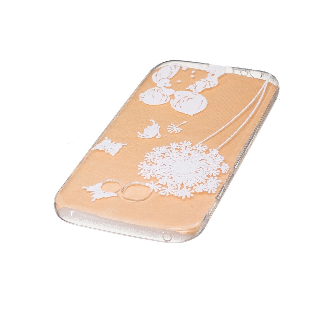 Coque Galaxy A5 (2017) Transparente souple motif Fleurs et Papillons Blancs - Crazy Kase