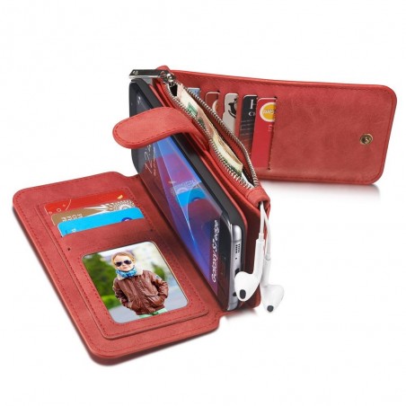 Etui Samsung Galaxy S7 Edge Portefeuille multifonctions Rouge - CaseMe