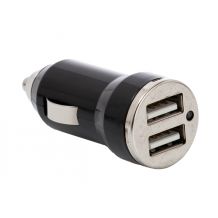Double chargeur allume-cigare noir 2100 Mah pour smartphones, PDA, MP3...