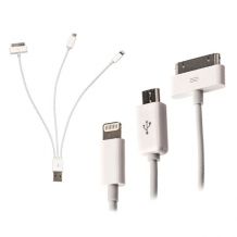 Câble 4 en 1 double port USB pour tout type de smartphone