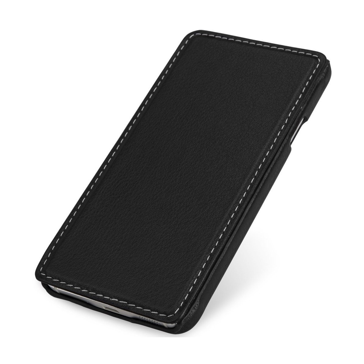 Etui Samsung Galaxy Alpha Book Type noir en cuir véritable - Stilgut