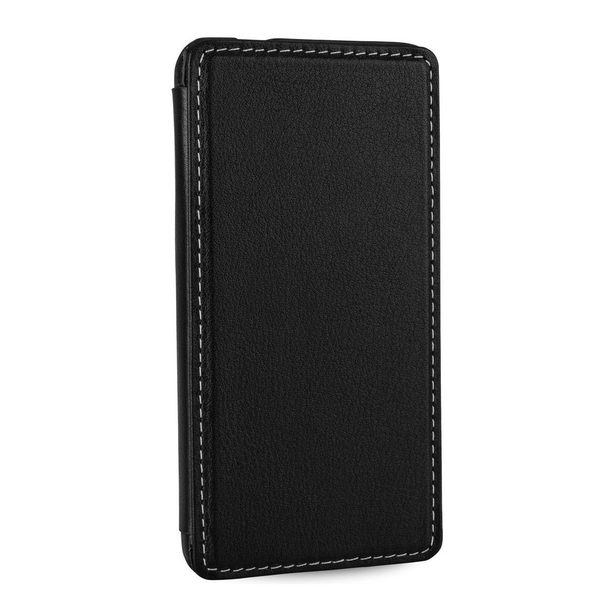 Etui Samsung Galaxy Alpha Book Type noir en cuir véritable - Stilgut