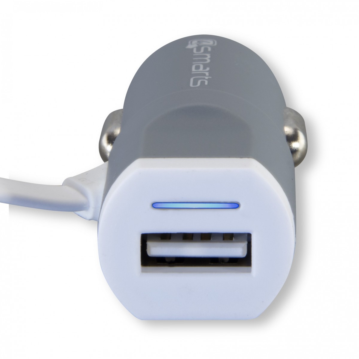 Chargeur allume-cigare 2 en 1 USB Gris - 4smarts