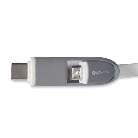 Chargeur allume-cigare 2 en 1 USB Gris - 4smarts