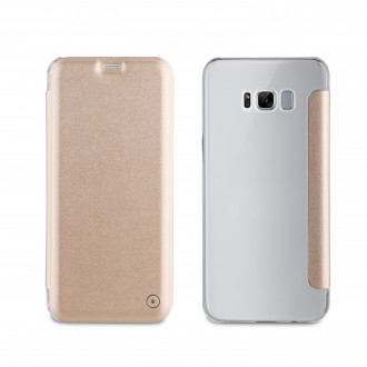 Etui Samsung Galaxy S8 Portefolio fin et élégant or - Muvit