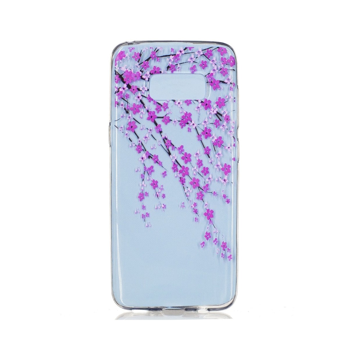 Coque Galaxy S8 Transparente souple motif Fleurs Japonaises - Crazy Kase