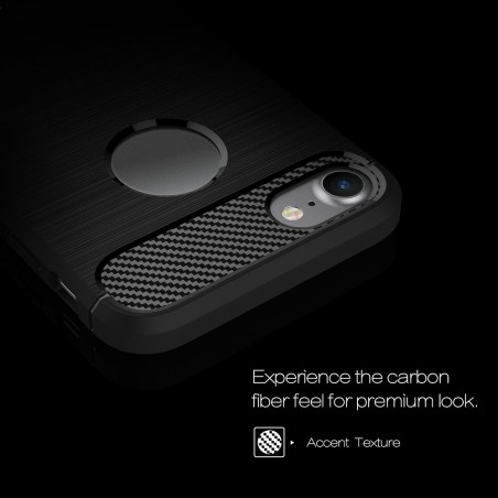 Coque iPhone 7 noir effet carbone - Crazy Kase