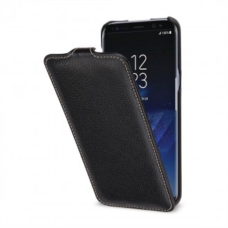 Etui Galaxy S8 Plus UltraSlim Noir en cuir véritable - Stilgut