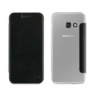 Etui Galaxy A3 (2017) Folio Noir - Muvit