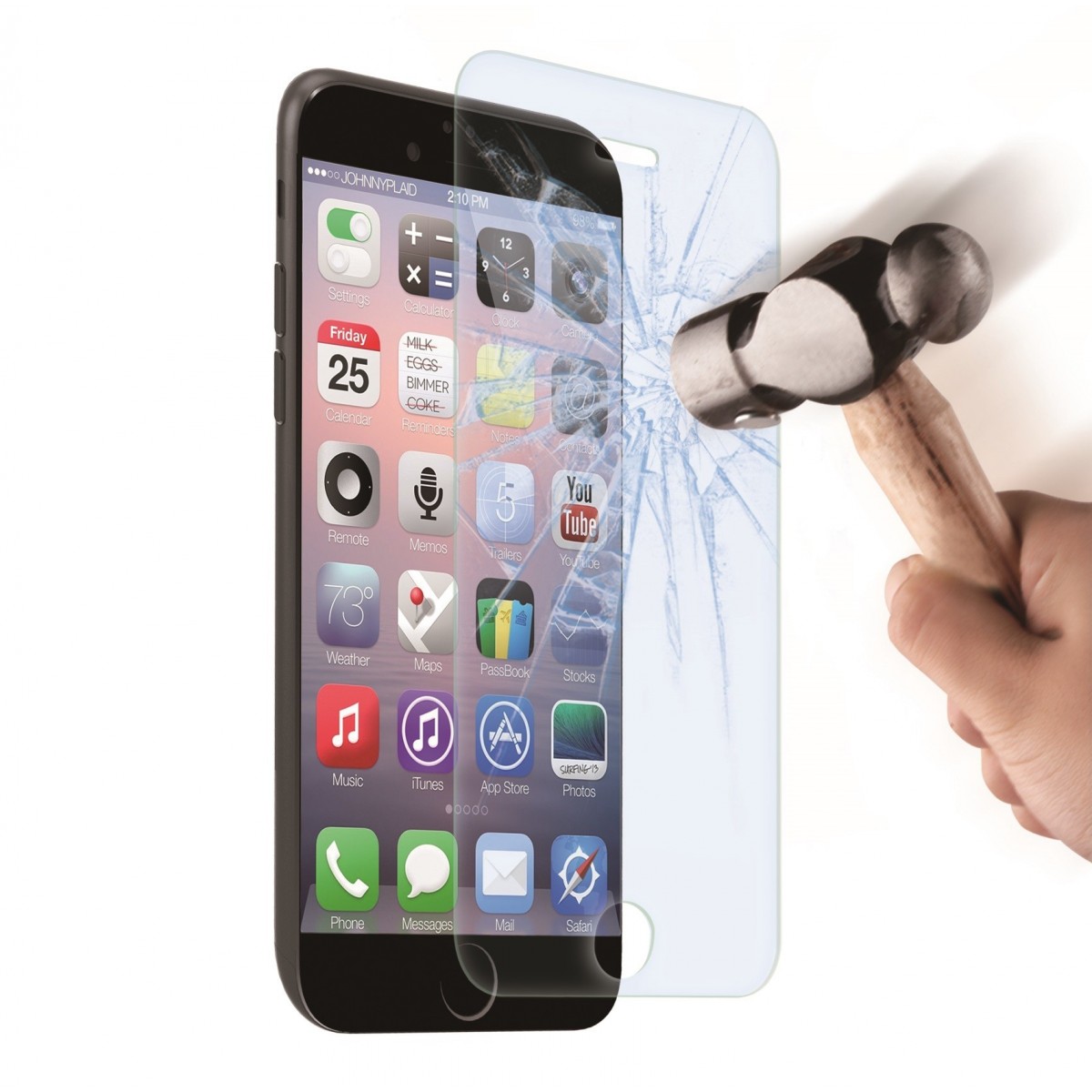 Film iPhone 6 Plus / 6s Plus protection écran verre trempé - Muvit