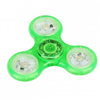 Hand Spinner Vert Transparent  à LED