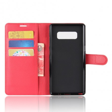 Etui Galaxy Note 8 porte cartes Rouge - Crazy Kase