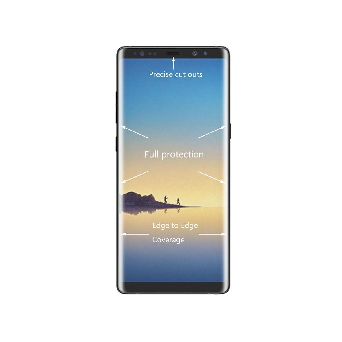 Film Galaxy Note 8 protection écran verre trempé transparent 0,26mm - Hat Prince